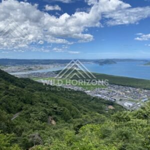 Elevated View of Karatsu Bay and Coastal Strip. Karatsu, Japan.