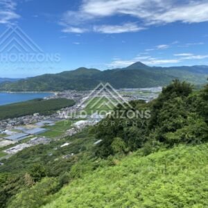 Mountain View Over Karatsu Plains and Coastline. Karatsu, Japan.