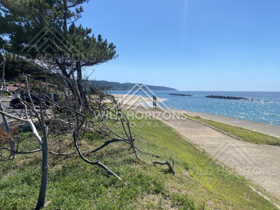 Sea of Japan Shoreline at Kirara Taki Beach. Shimane, Japan.