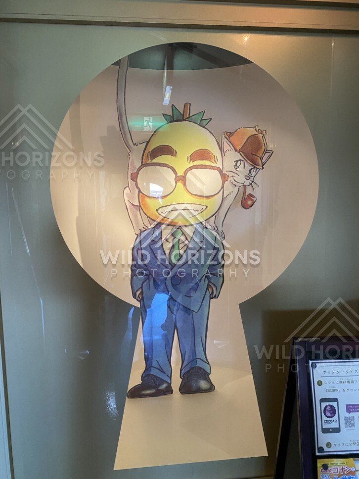 Detective Conan Character Cutout at Gosho Aoyama Manga Factory. Hokuei, Japan.
