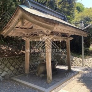 Wooden Pavilion in the Hakuto Shrine Grounds. Tottori, Japan.