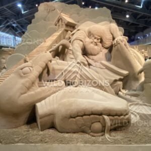 Monumental Sand Sculpture Scene Inside the Tottori Sand Museum. Tottori, Japan.