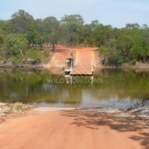 Four-wheel-drive river crossing on the Jardine River. Jardine River, Australia.