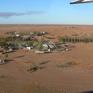 Remote desert settlement on the Channel Country plains. Cooper Creek Region, Australia.