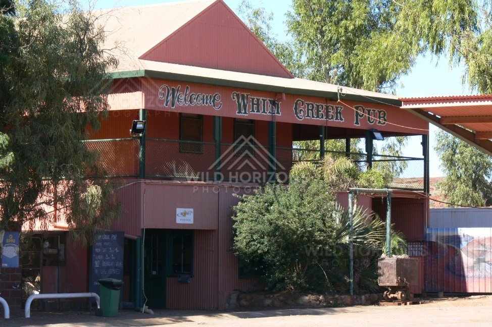 Historic Whim Creek Hotel on the North West Coastal Highway. Whim Creek, Australia.