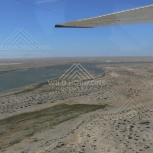 Inland floodwaters spreading across desert margins. Lake Eyre Basin, Australia.