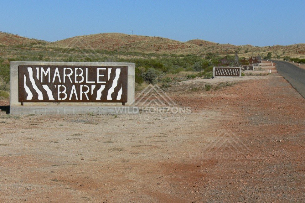 Series of sculptural town markers along the Marble Bar approach road. Marble Bar, Australia.