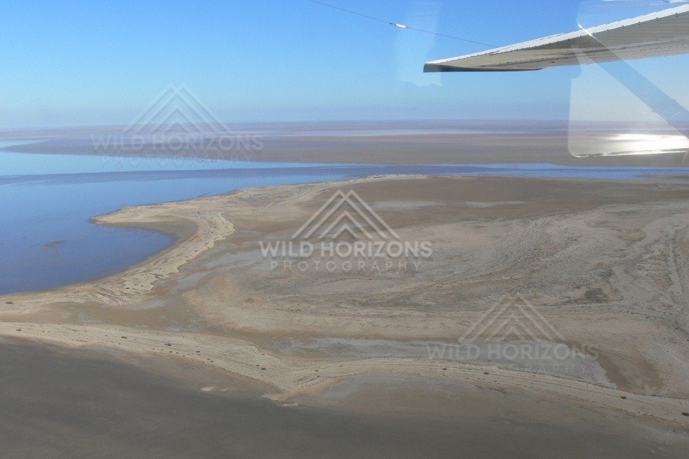 Shallow floodwaters on the margins of Kati Thanda–Lake Eyre. Lake Eyre Basin, Australia.