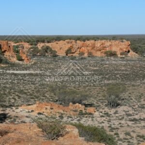Breakaways mesa landscape near Coober Pedy. Kanku-Breakaways Conservation Park, Australia.