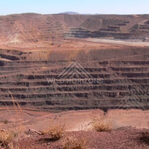 Terraced benches of the Fimiston Super Pit open-cut gold mine. Kalgoorlie-Boulder, Australia.