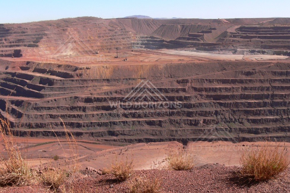 Terraced benches of the Fimiston Super Pit open-cut gold mine. Kalgoorlie-Boulder, Australia.