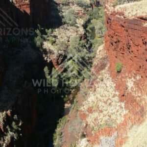 Narrow gorge passage through the Hamersley Range. Karijini National Park, Australia.
