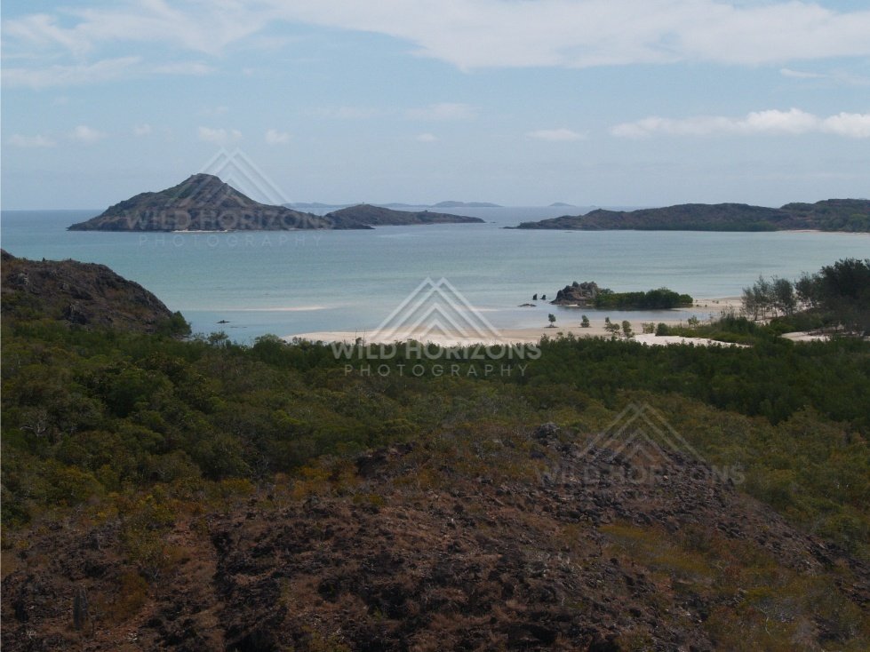 View toward Albany Island and surrounding channels. Cape York, Queensland, Australia.
