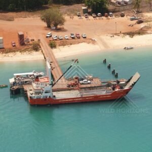 Seisia jetty and barge loading area. Seisia, Queensland, Australia.