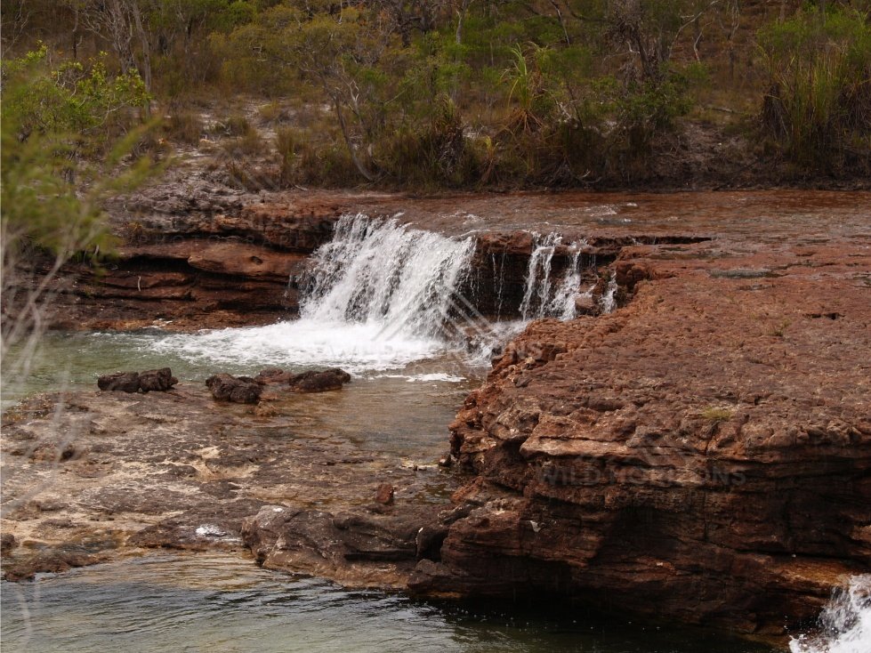 Main falls from alternate angle. Fruitbat Falls, Queensland, Australia.