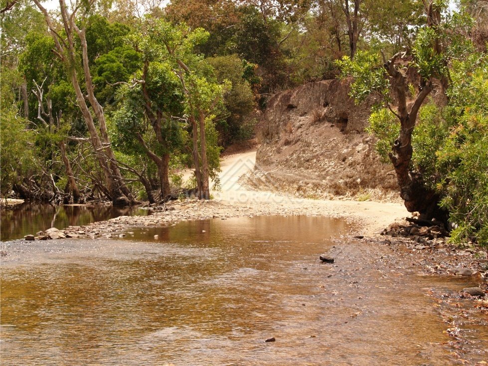 Shallow crossing on forest road. Iron Range, Queensland, Australia.