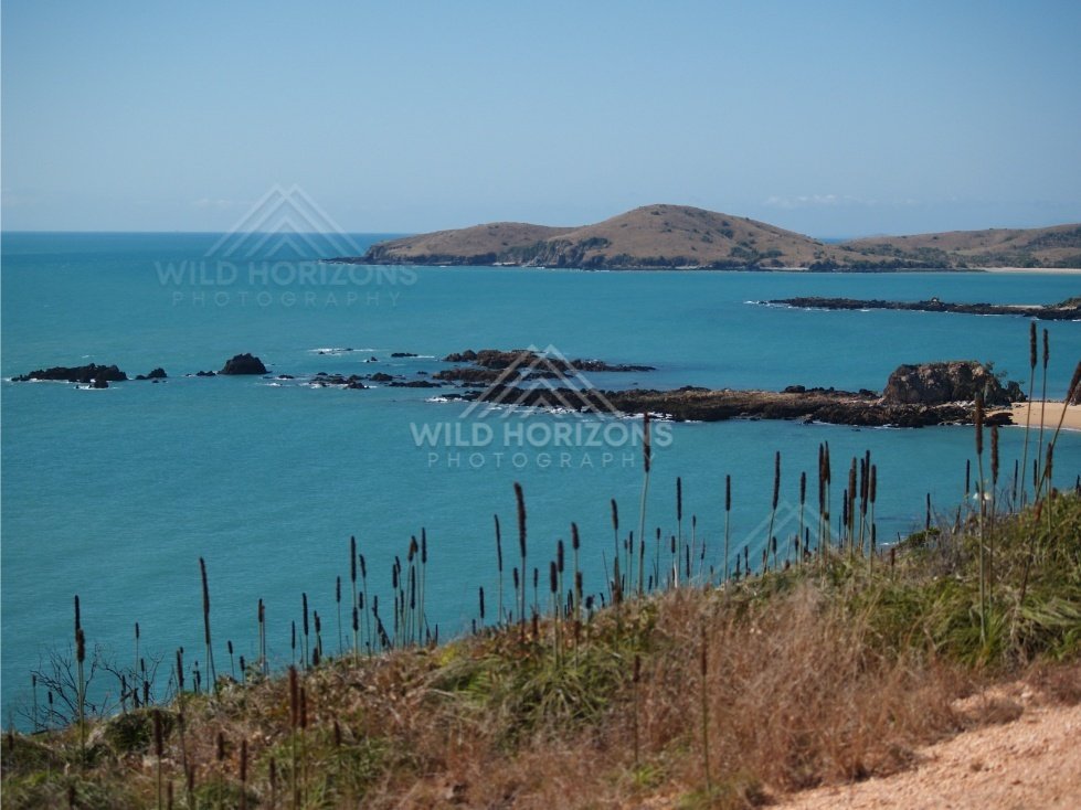 Turquoise inlet and low headlands. Stanage Bay, Australia.