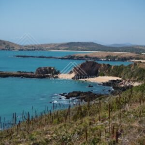 Remote coastline with sand spits and islands. Stanage Bay, Australia.