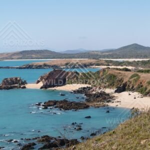 Elevated view across Stanage Bay coastline. Stanage Bay, Australia.
