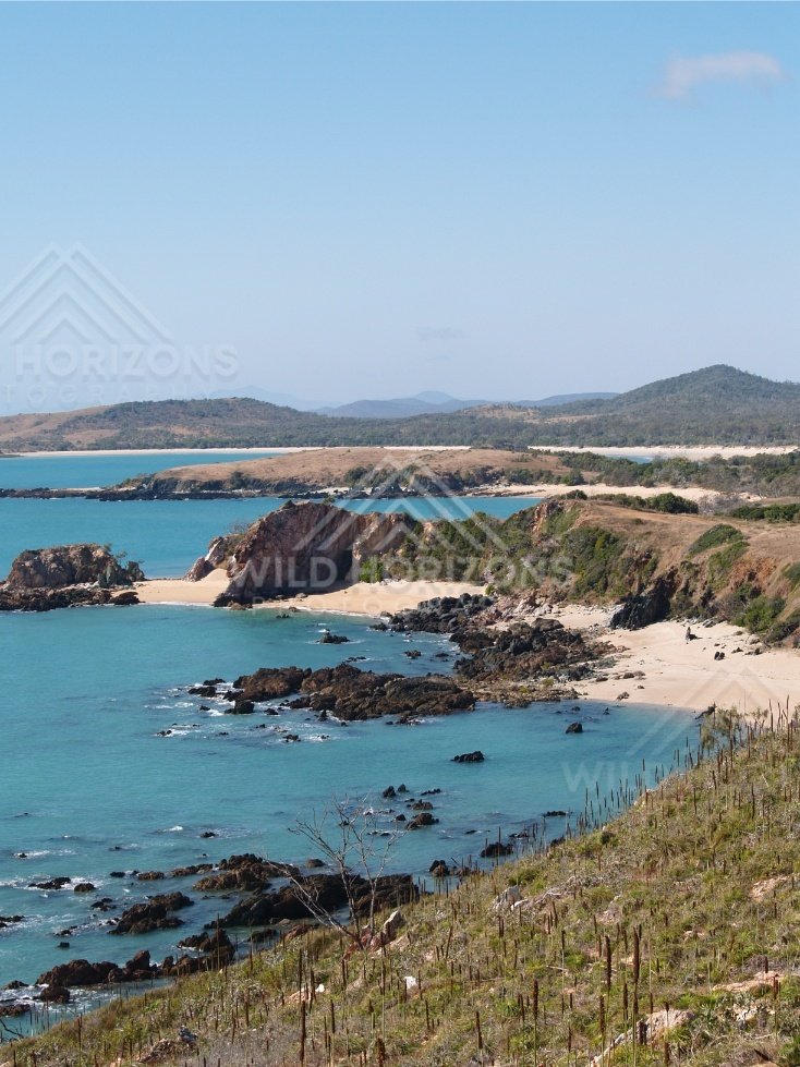 Elevated view across Stanage Bay coastline. Stanage Bay, Australia.