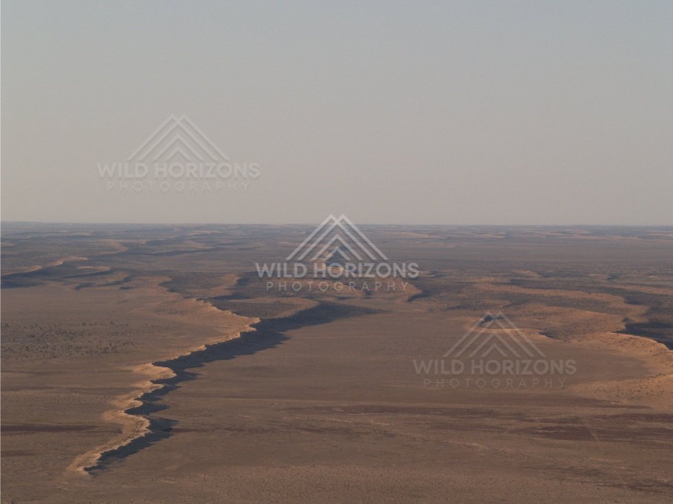 Winding form across desert plains. Simpson Desert, Australia.
