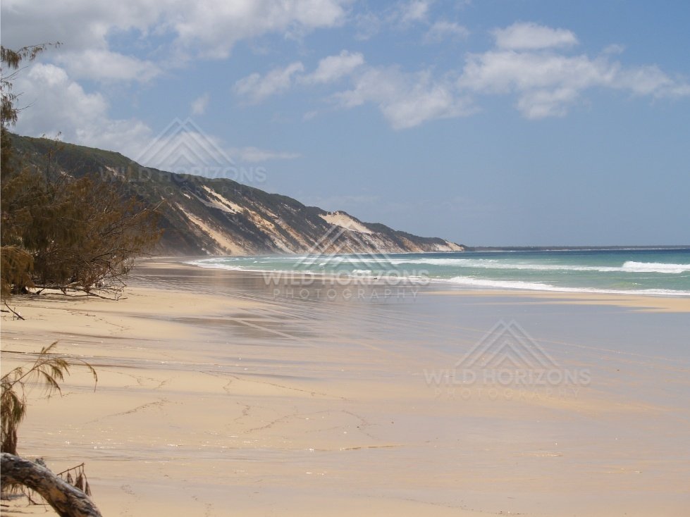 Rainbow Beach coastline toward Double Island Point. Queensland, Australia.