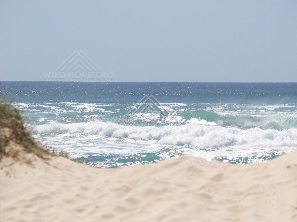 Open ocean from low dunes. Queensland, Australia.