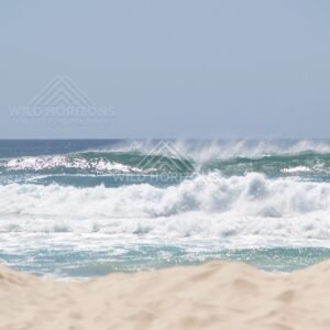 Rolling surf at Rainbow Beach. Queensland, Australia.