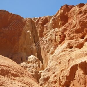 Eroded gullies of the Coloured Sands. Rainbow Beach, Australia.