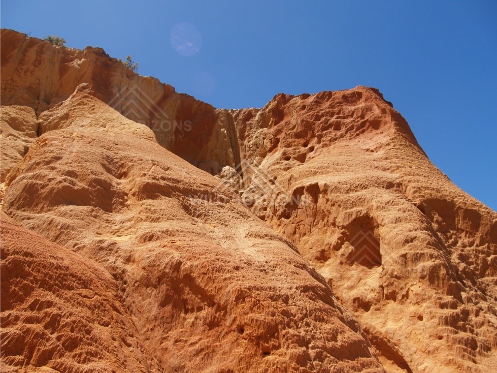 Towering sandstone formations. Rainbow Beach, Australia.