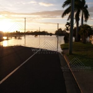 Bundaberg street during flood. Bundaberg, Australia.