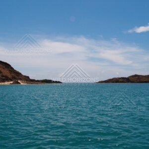 Coastal channel between two rocky islands. Cape York, Queensland, Australia.