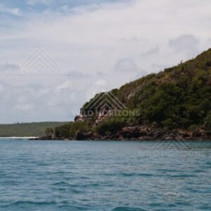 Green forested peninsula meeting the sea. Cape York, Queensland, Australia.
