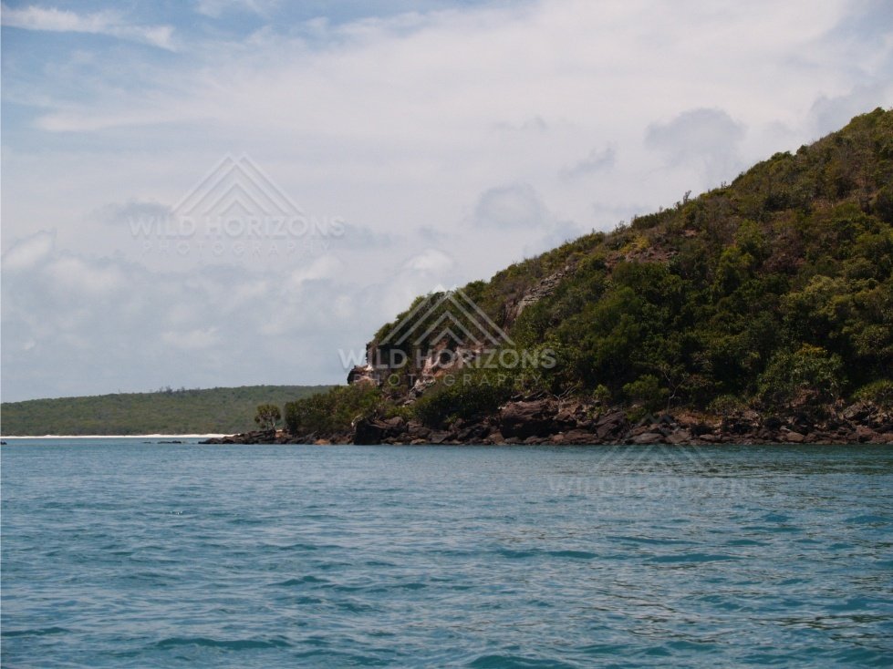 Green forested peninsula meeting the sea. Cape York, Queensland, Australia.