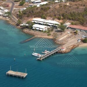 Harbour buildings and pier at Thursday Island. Thursday Island, Queensland, Australia.